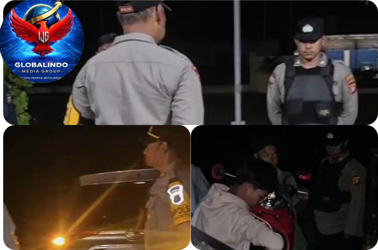 Kapolsek Pangkalan Banteng Pimpin Langsung Penertiban Balap Liar di Jalan A. Yani Sei Rengas