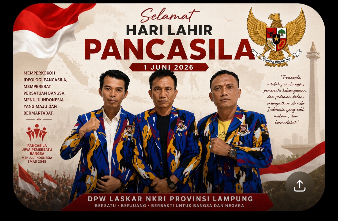 DPW LASKAR NKRI Provinsi Lampung Ajak Masyarakat Perkuat Persatuan di Momentum Hari Lahir Pancasila 2026